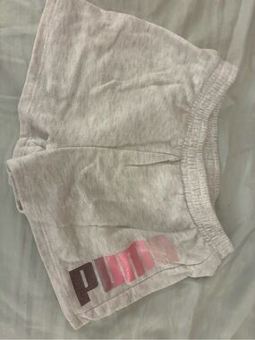 Puma Pale Pink Logo Sweatshorts